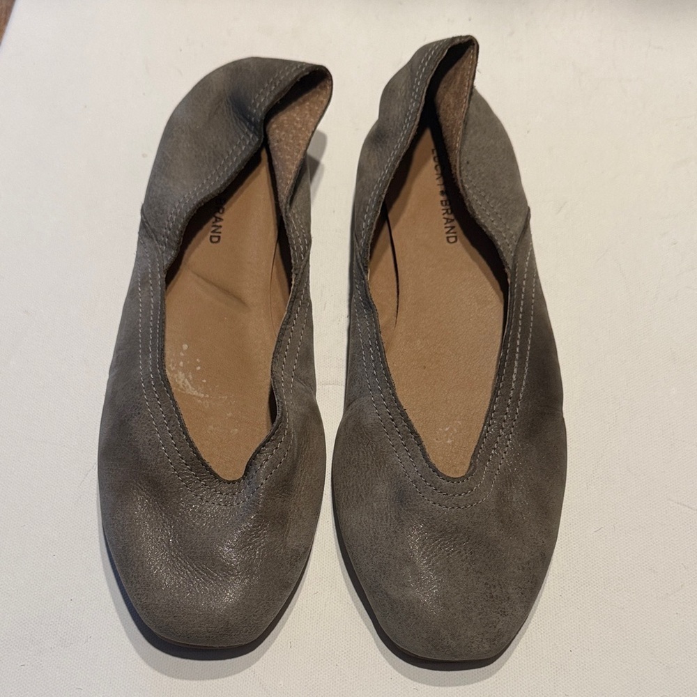 Lucky Brand Gray Leather Loafers